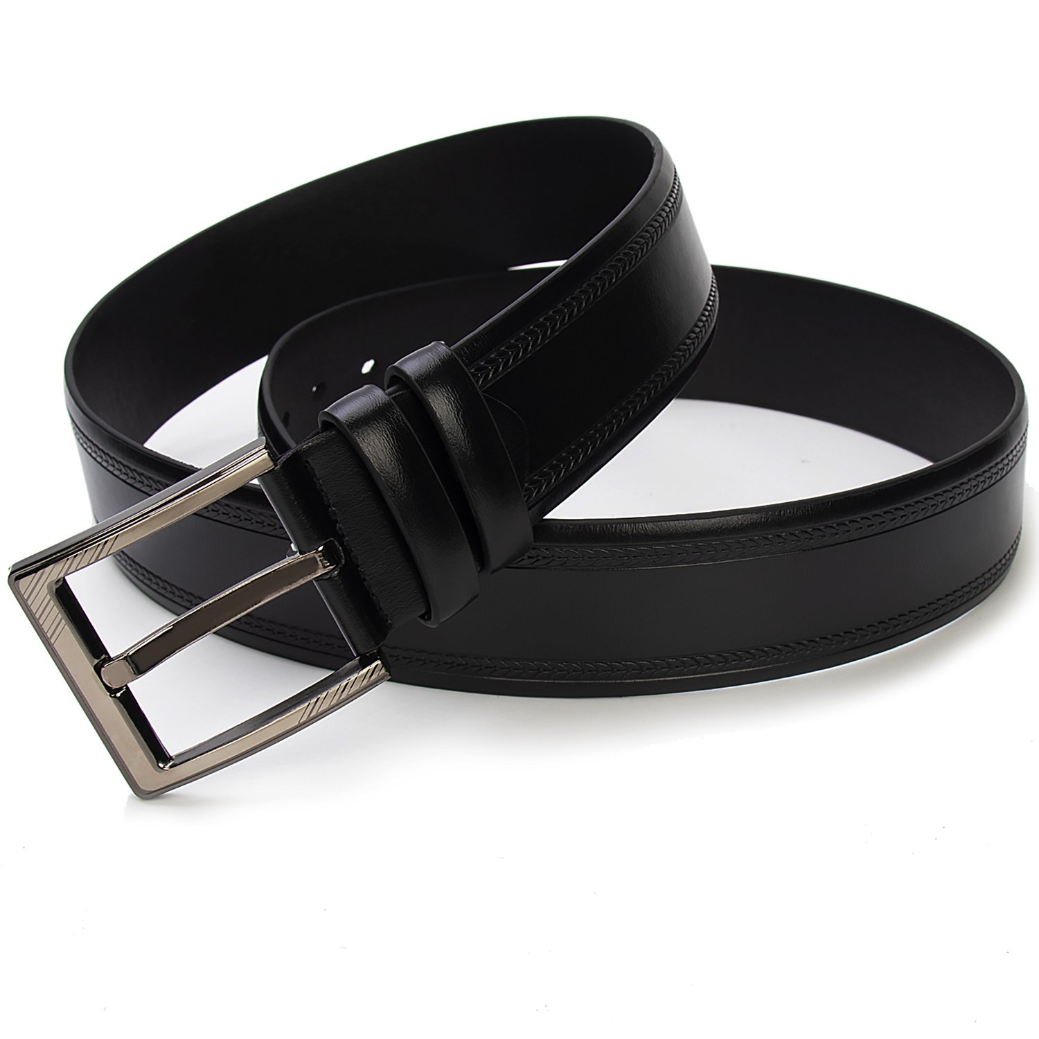 Customized business buckle belt with large width 4.5cm scratch resistant durable TPU quick pullout buckle belt PU leather belt