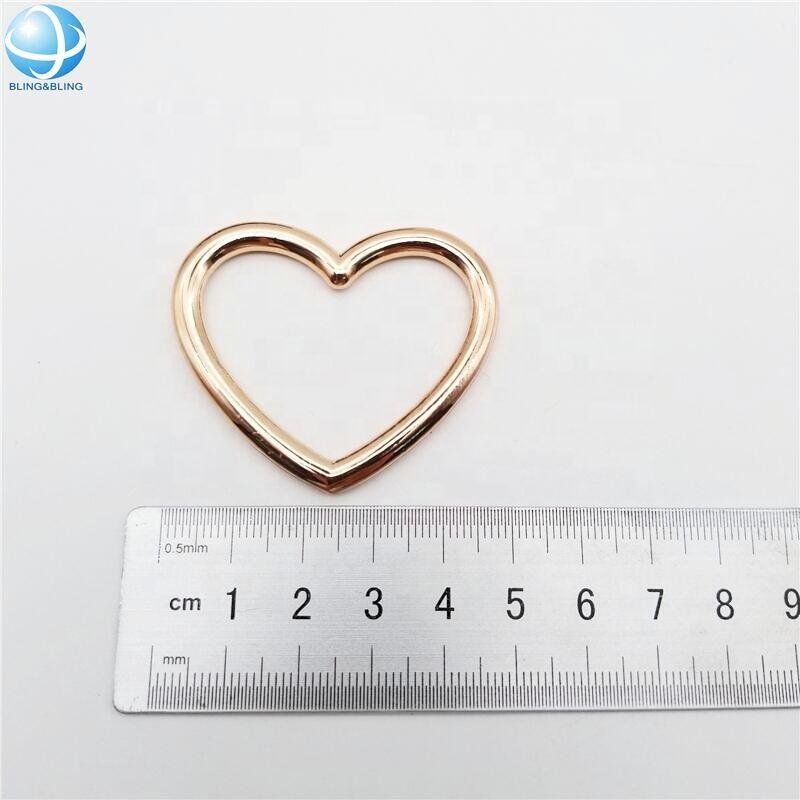 Zinc Alloy Metal Heart Ring Bikini Connectors Buckle For Woman Swimsuit Bikini Swimwear