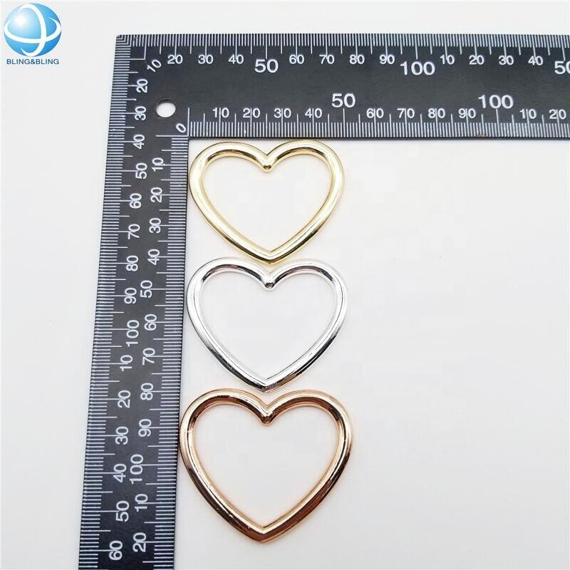 Zinc Alloy Metal Heart Ring Bikini Connectors Buckle For Woman Swimsuit Bikini Swimwear