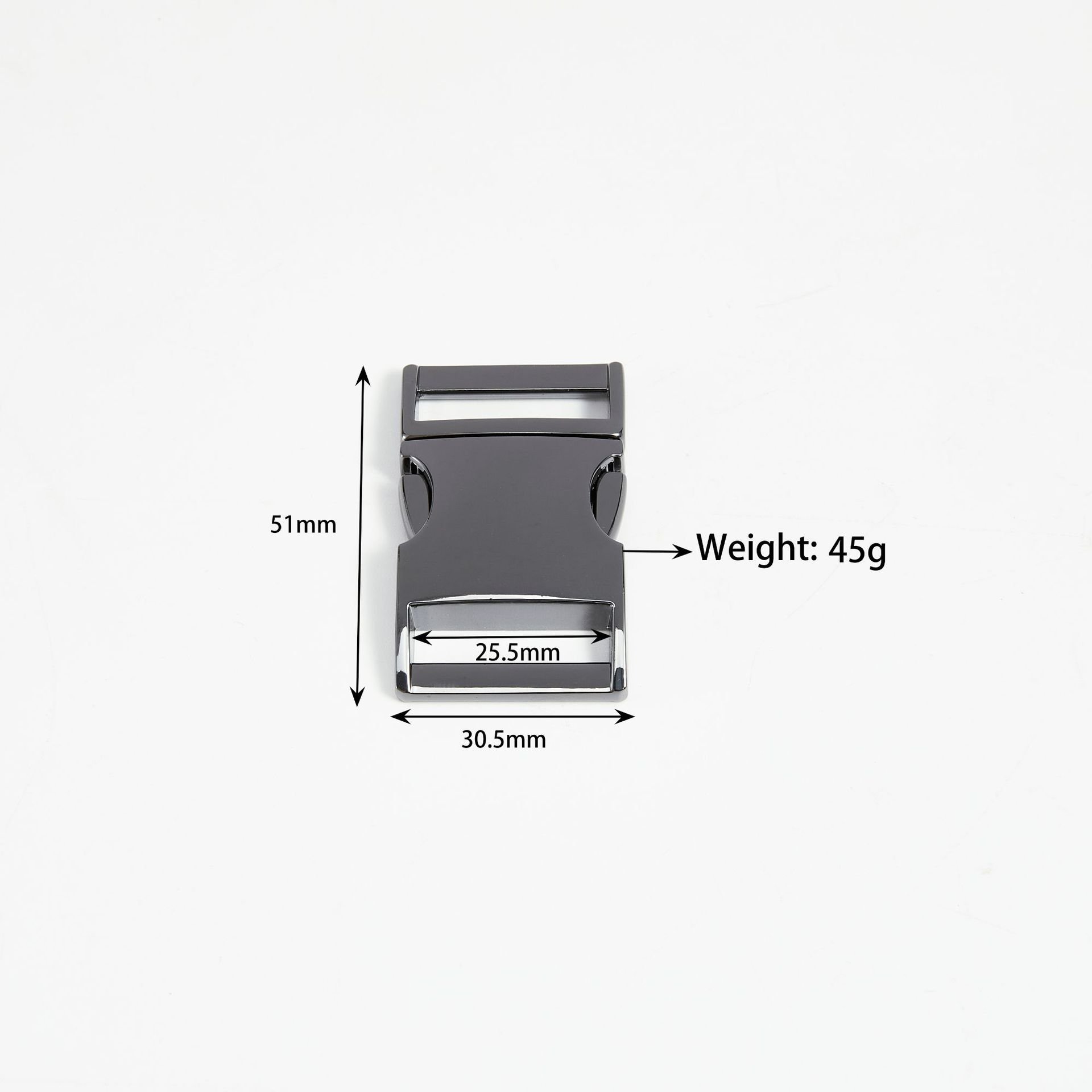 Adjustable 10mm 15mm 20mm 25mm 32mm 38mm Metal Side Release Buckles Dog Collar Bags Webbing Accessories