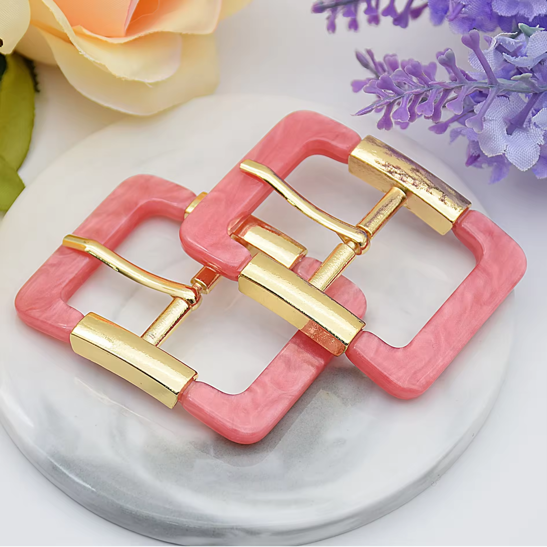 Nordic hot sale resin belt buckle Simple clothingcustom belt buckles