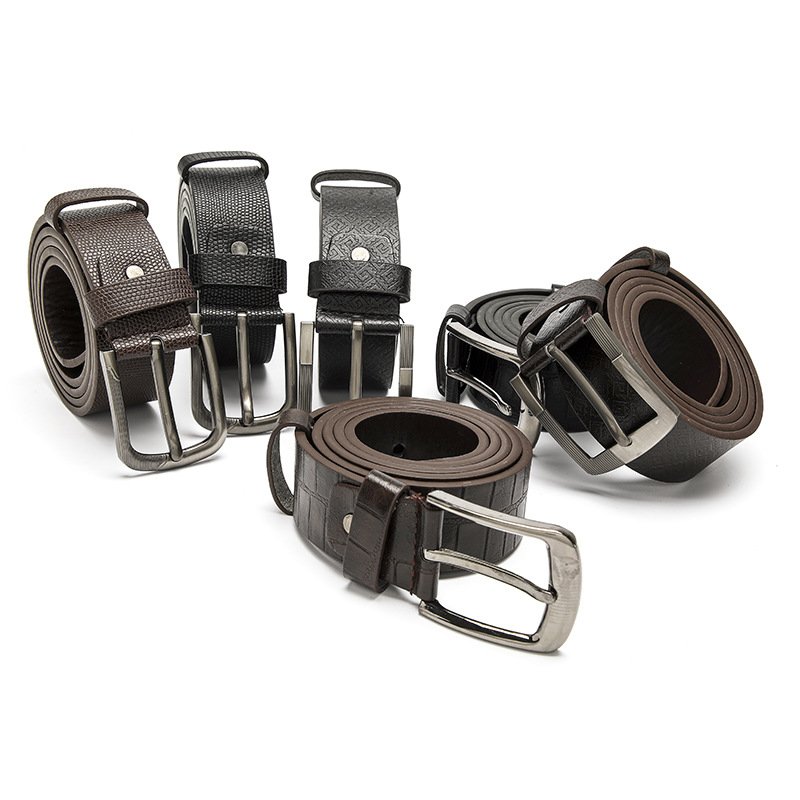 TXL375 Custom PU Belt Men's Alloy Pin Buckle Decorative Jeans Belt Outdoor Casual Fashion Men's Faux Leather Belt