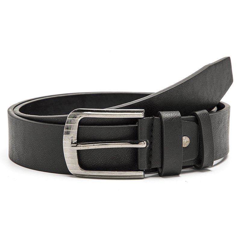 TXL375 Custom PU Belt Men's Alloy Pin Buckle Decorative Jeans Belt Outdoor Casual Fashion Men's Faux Leather Belt