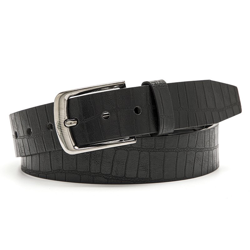TXL375 Custom PU Belt Men's Alloy Pin Buckle Decorative Jeans Belt Outdoor Casual Fashion Men's Faux Leather Belt