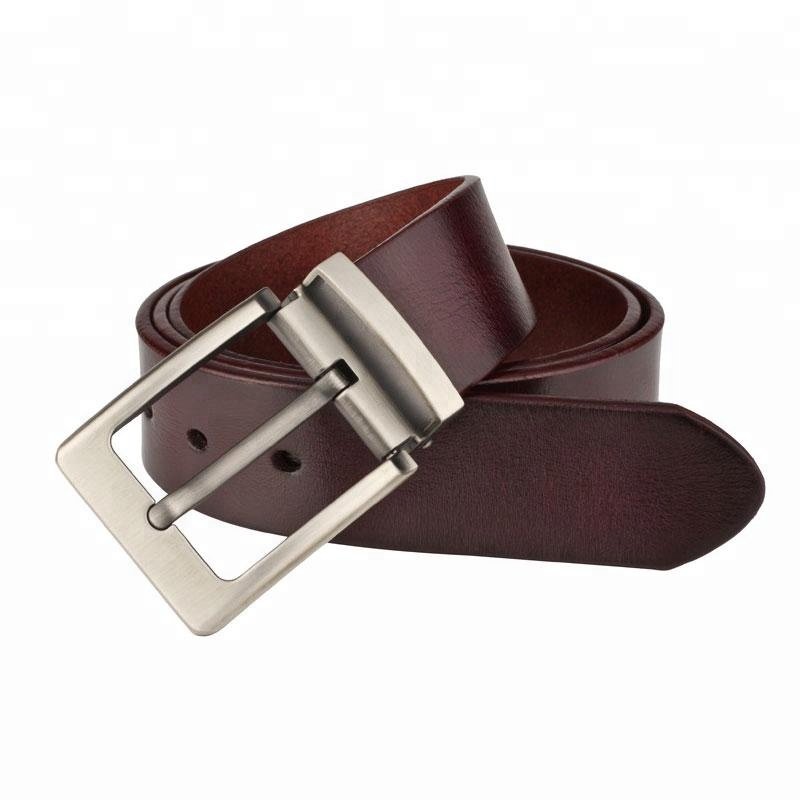 Custom Single Buckle Men Imported Genuine Leather Belt Cow Leather Belt