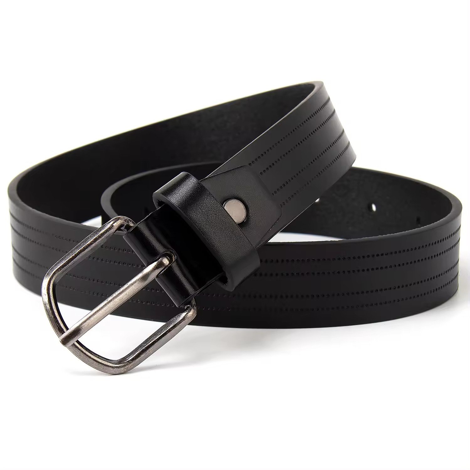 Children's belt PU leather belt outdoor children's belt cheap price short iron pin buckle men