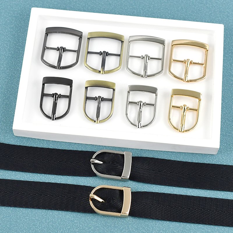 MeeTee BF071 17mm Luggage Hardware Zinc Alloy Steel DIY Handmade Gun Black Tri-Glide Buckles Bag Belt Adjustment Pin Buckle