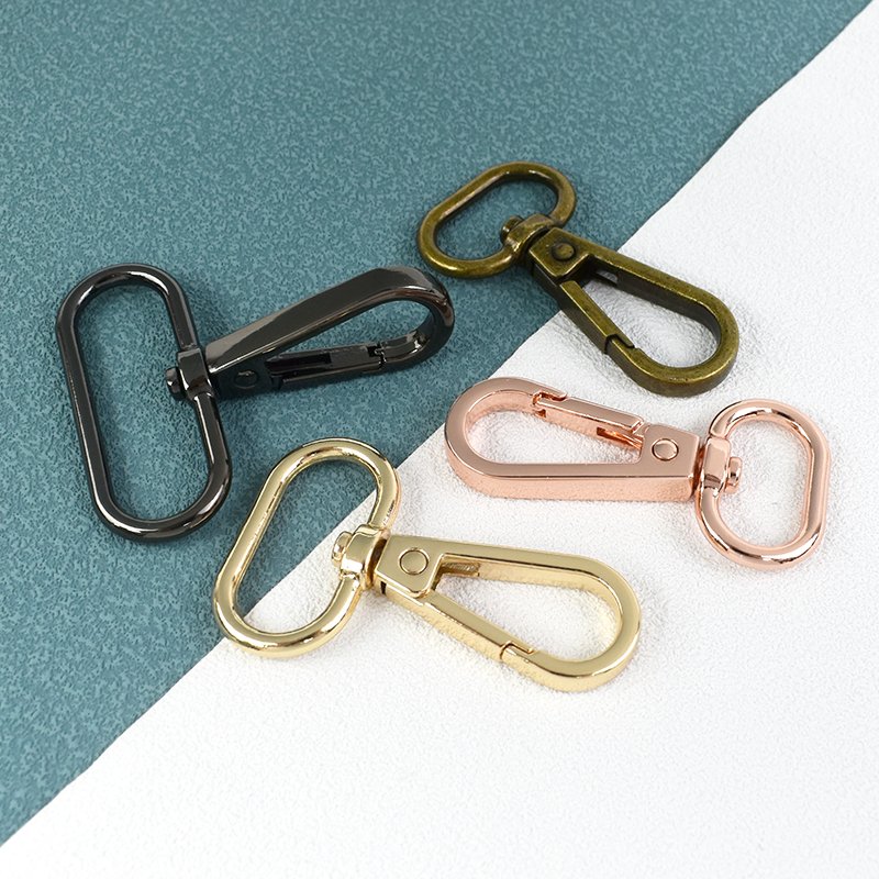 Meetee F4-1 13*50mm Luggage Hardware Clasp Accessories Bag Strap Keychain Lobster Round Head Plate Buckle Alloy Dog Buckles