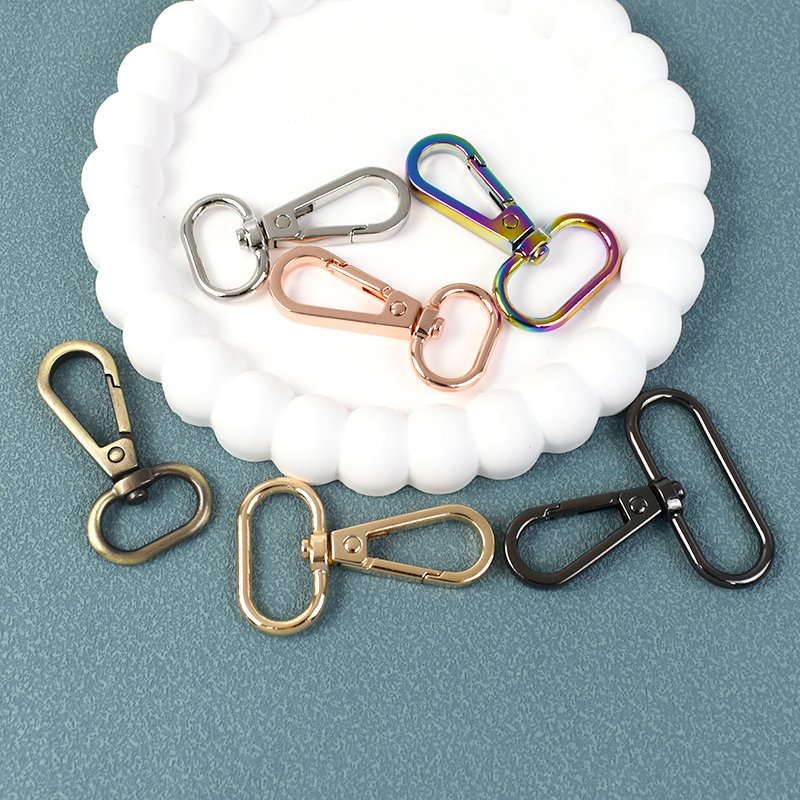 Meetee F4-1 13*50mm Luggage Hardware Clasp Accessories Bag Strap Keychain Lobster Round Head Plate Buckle Alloy Dog Buckles