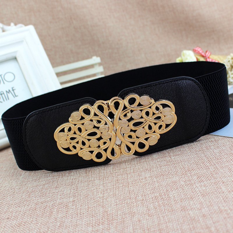 Plus size 65cm 75cm New Fashion Korean Style Buckle Elastic Wide Belt Wide Cummerbund Strap Belt Waist Ladies Women Accessories