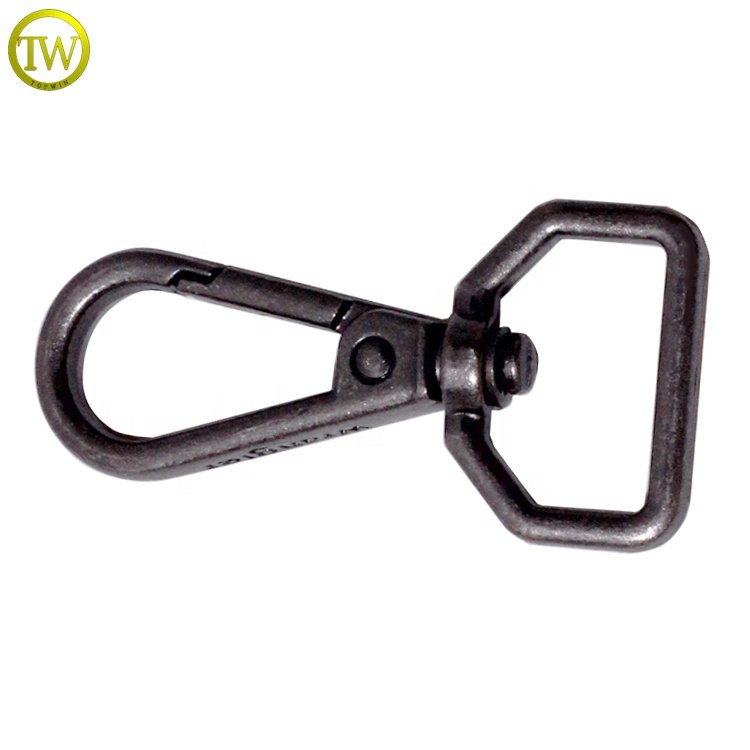 Custom durable name trigger snap hook handbags brass logo d ring buckle clip swivel hooks for dog collar