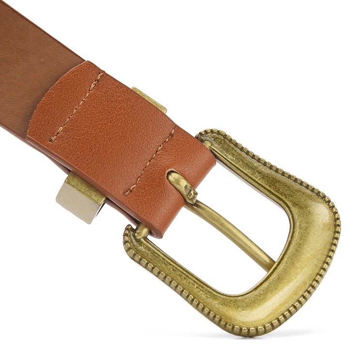 Factory OEM Wholesale Women Fashion Luxury Belt Custom Adjustable Metal Alloy Pin Buckle PU Leather Belts