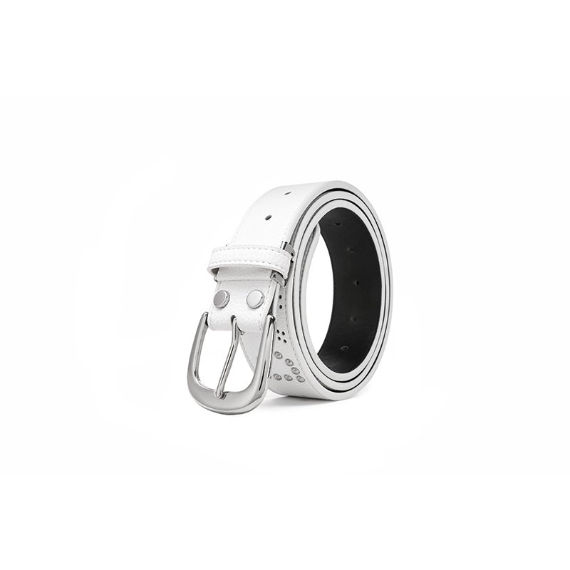 Hot selling High quality PU leather belt with pin buckle casual style belt With Embossing pattern Rivets