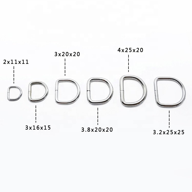 Multiple Sizes D-shaped Buckle Bag Metal Bag Luggage Hardware Accessories DIY D-ring Buckle