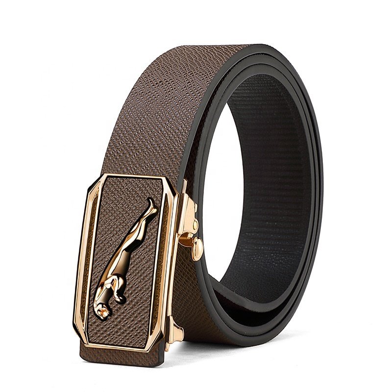 Men's Belt Soft PU Synthetic Leather Versatile Casual Toothless Automatic Buckle Belt Trendy Cheap Low Price Belt for Man