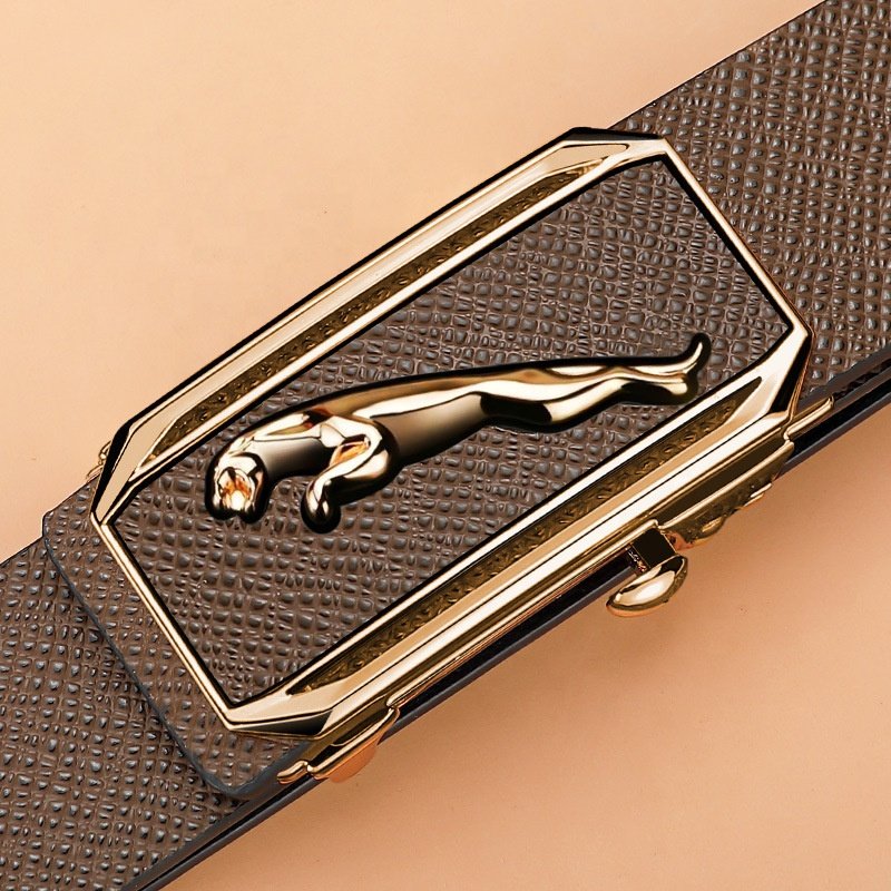 Men's Belt Soft PU Synthetic Leather Versatile Casual Toothless Automatic Buckle Belt Trendy Cheap Low Price Belt for Man