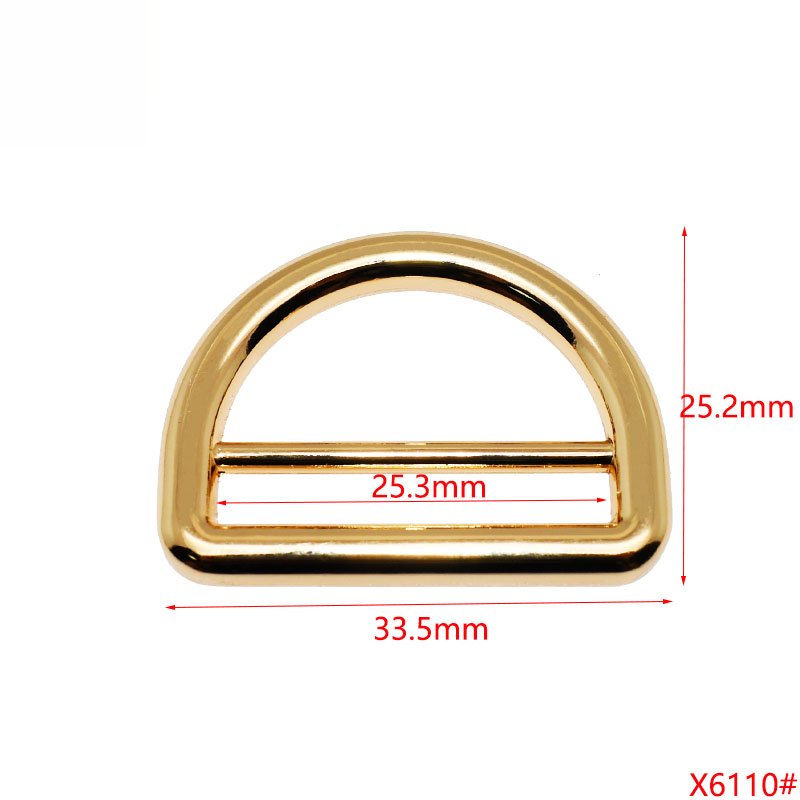wholesale metal D Ring zinc alloy dog buckle plated leather bag buckle hardware metal buckle 19mm/25mm/32mm/38mm for handbags