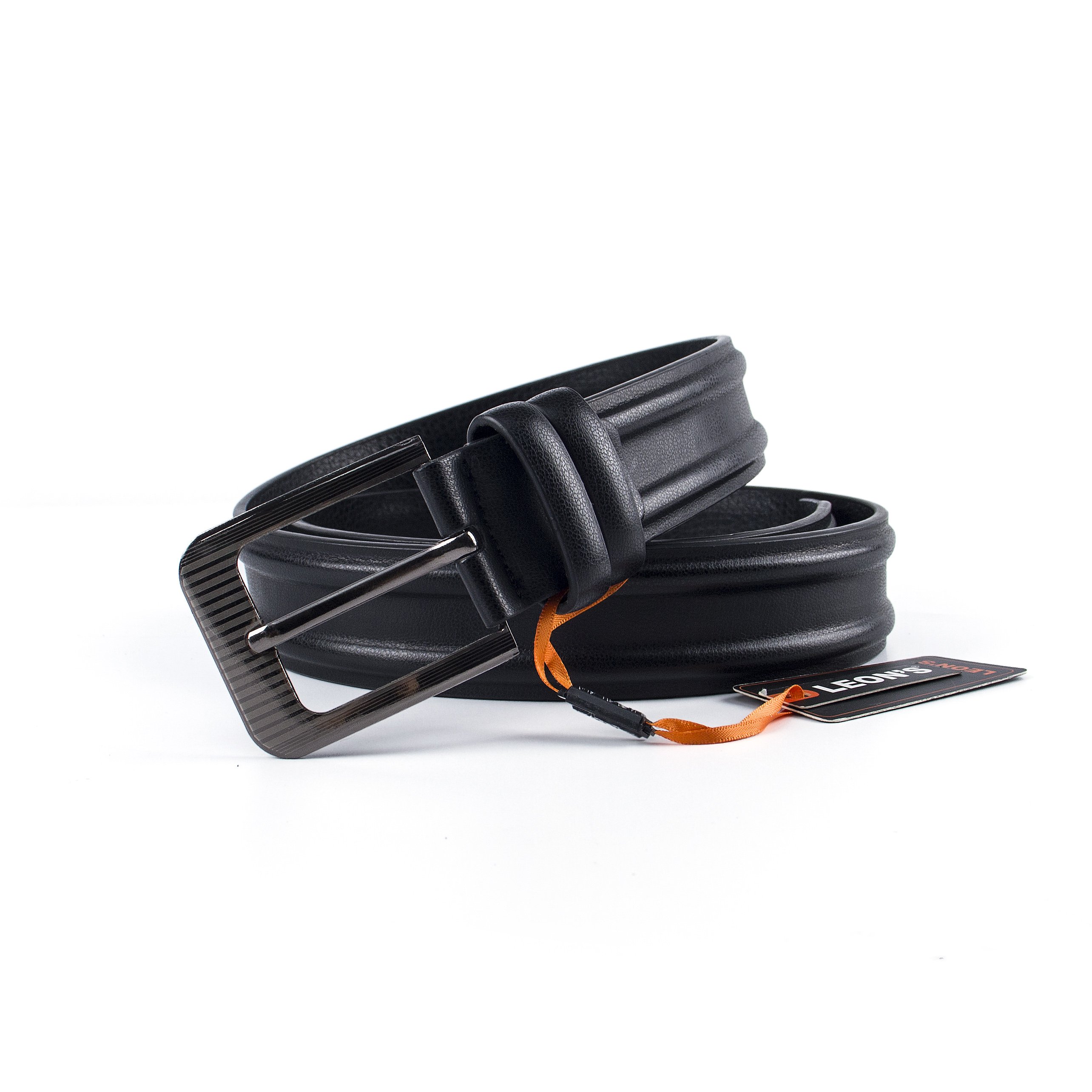 Custom Mens 38MM Black Brown Tan Soft pu Leather Men Jeans Belt with iron Buckle