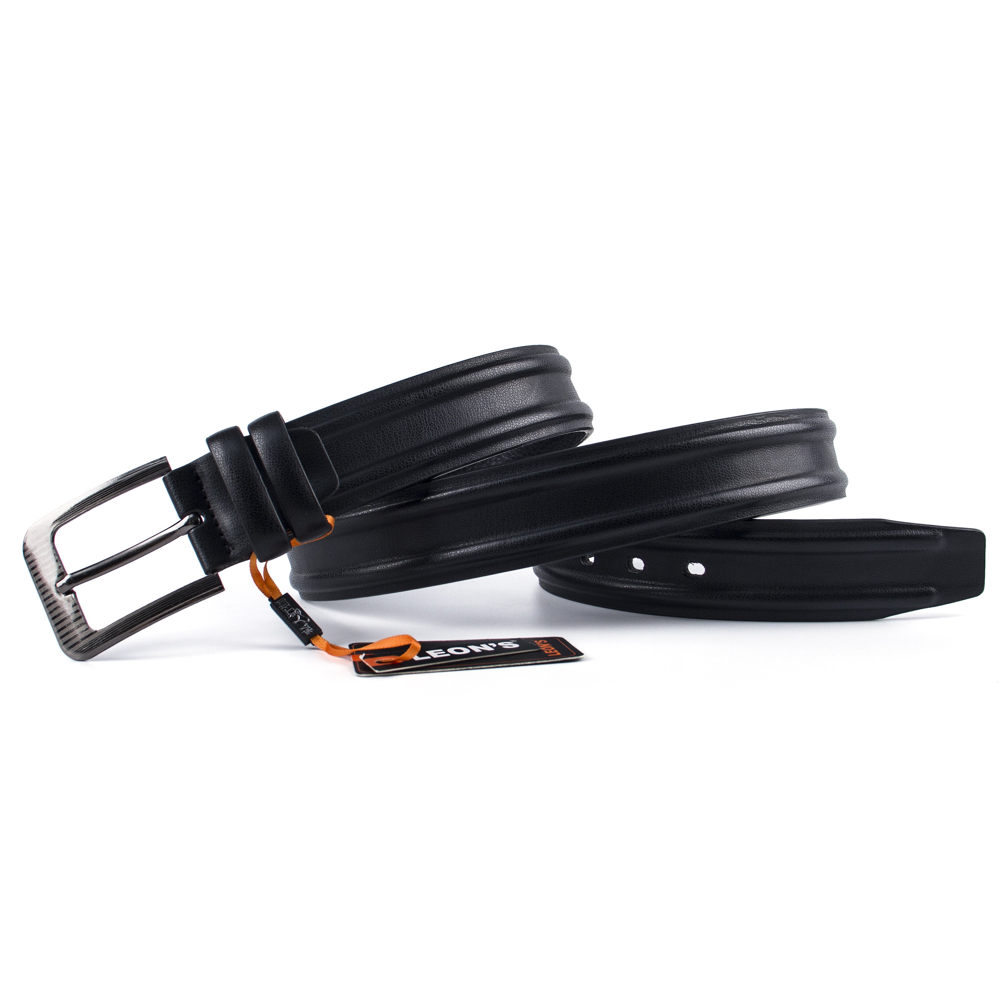 Custom Mens 38MM Black Brown Tan Soft pu Leather Men Jeans Belt with iron Buckle