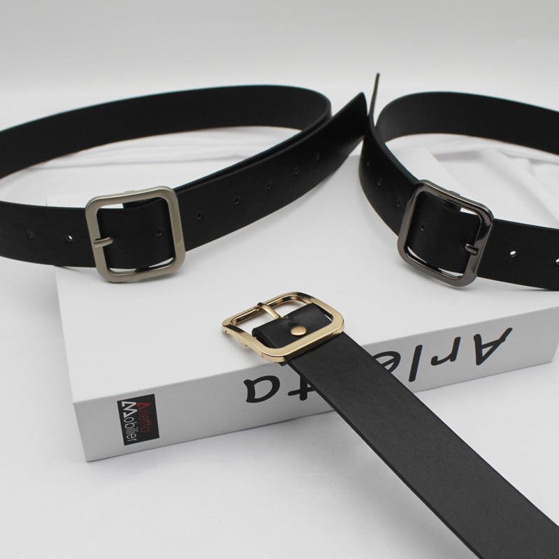Women's Pin Buckle Belt For Jeans Pants Fashion Alloy Buckle Ladies Dress Belt Fashion Personality