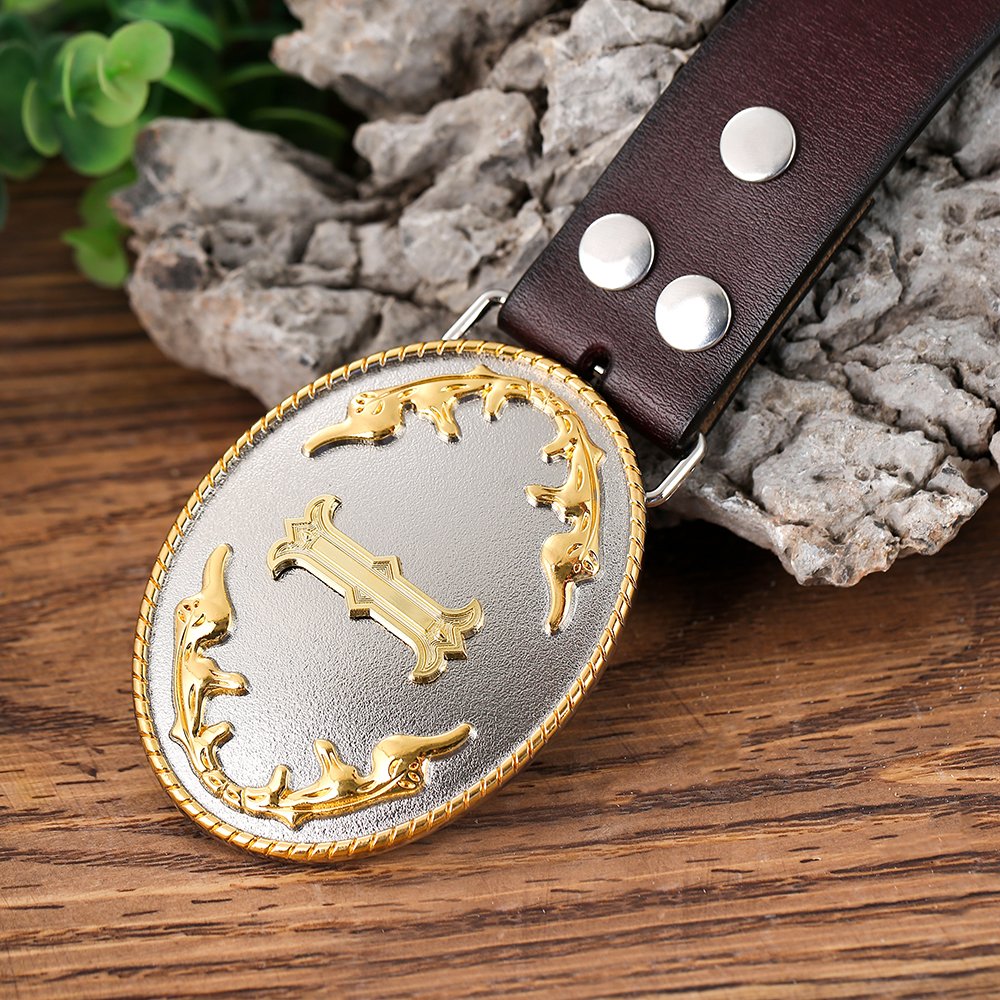 Zinc Alloy large Woman Buckle with Initial Western cowboy Evillas Initial belt buckle Leisure belt buckle
