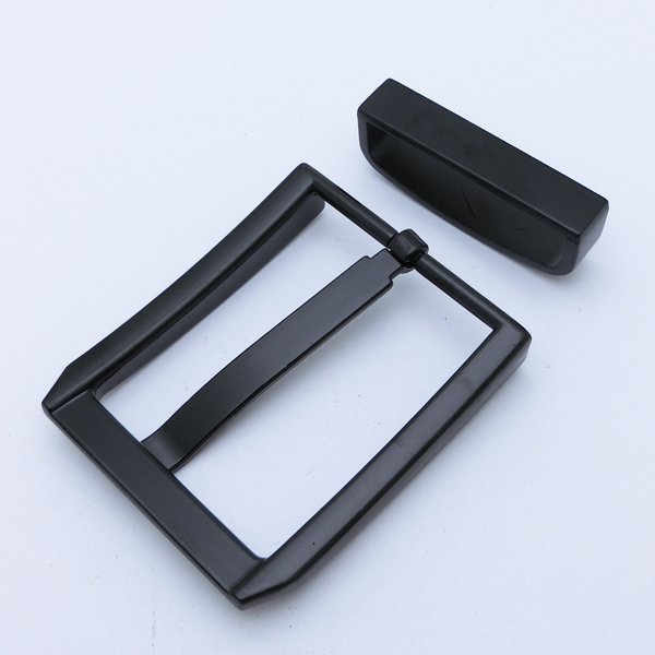 Ultra Black 40mm Matte Electrophoresis Pin Buckle Loop High Quality Men's Classical Belt Buckles Fashion Zinc Alloy Metal Bags