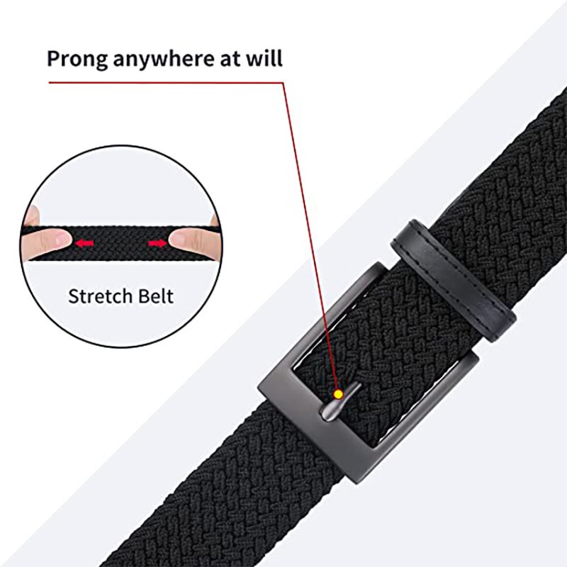 Wholesale Custom Adjustable Braided Elastic polyester Western Jeans Women Men Casual Pin Buckle Belts