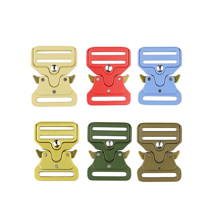 Mass Custom Color Fashion Garments Accessories Tactical Side Quick Release Metal Belt Adjustable Straps DIY Bag Buckle 38mm