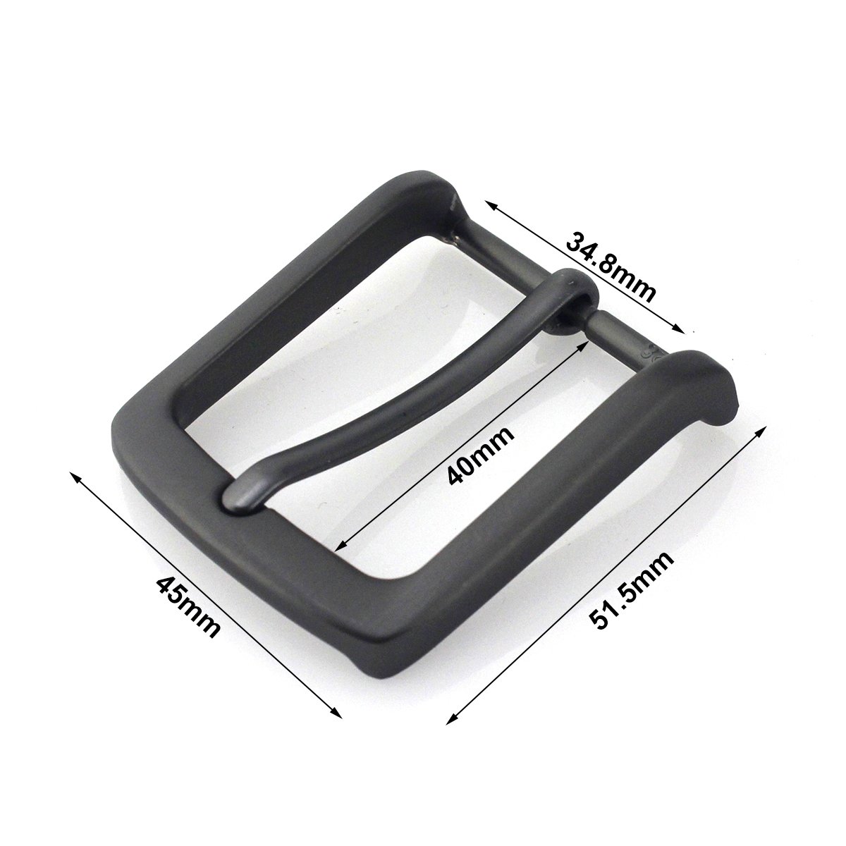 Metal Belt Buckle 35mm Matte Black Single Pin Buckle Jeans Waistband Buckles For 32mm-34cm Belt Leather Craft Accessories