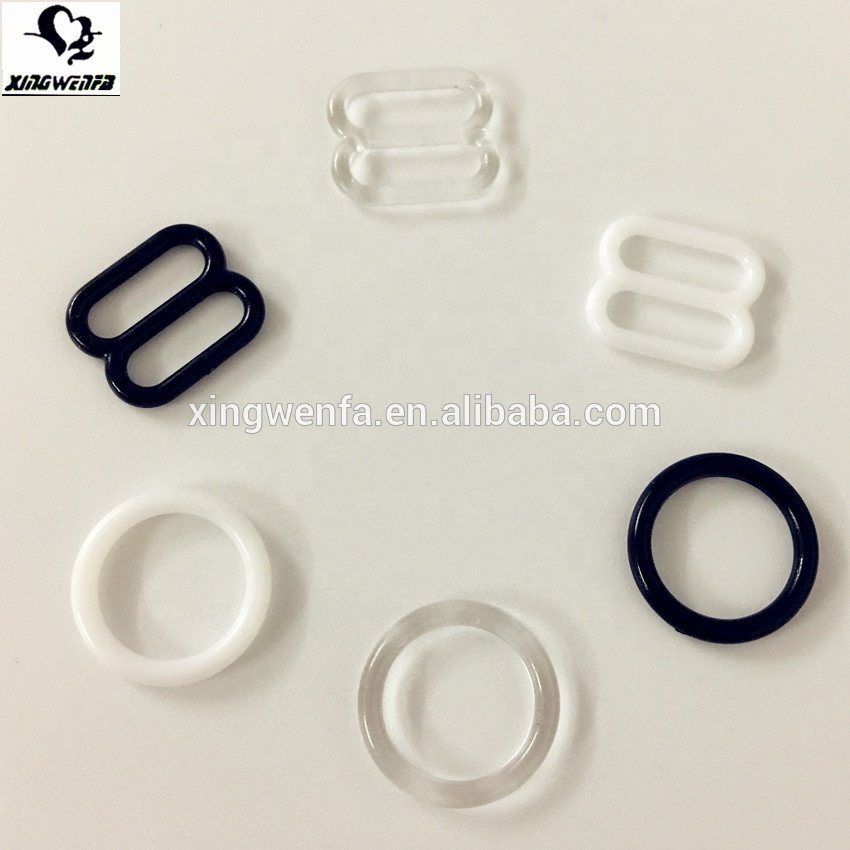 6mm to 25mm swimwear buckle bra accessories Plastic bra strap ring slider and hooks adjuster