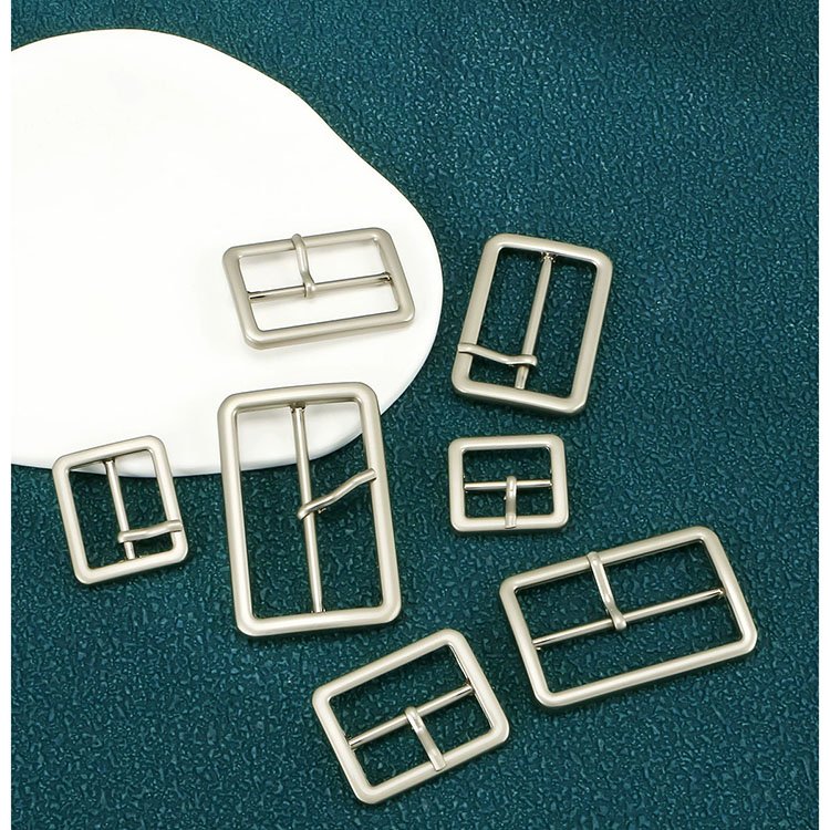 Wholesale handbags square pin belt buckles rectangle decorative roller pin buckle for backpacks