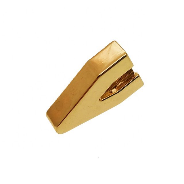 V shape tail clips end bags hardware metal Angle protector corner clip zipper end hand pull decorative buckle