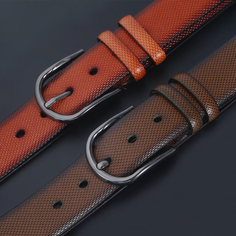 Factory Business Leather Brand Designer Pin Buckle Wholesale Men Pu Leather Belt