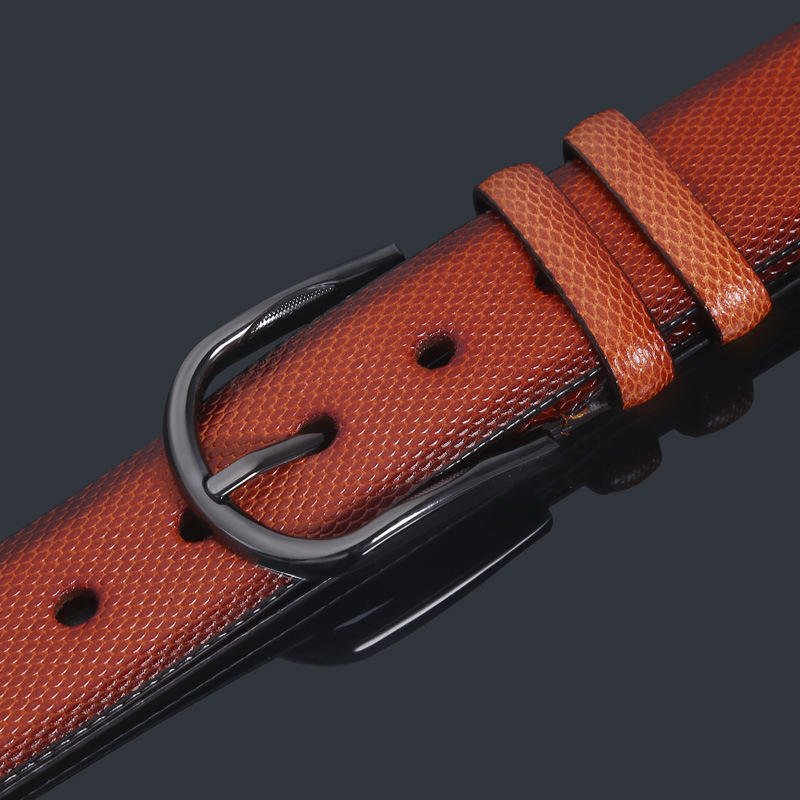 Factory Business Leather Brand Designer Pin Buckle Wholesale Men Pu Leather Belt