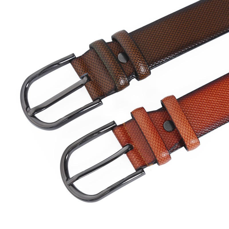 Factory Business Leather Brand Designer Pin Buckle Wholesale Men Pu Leather Belt