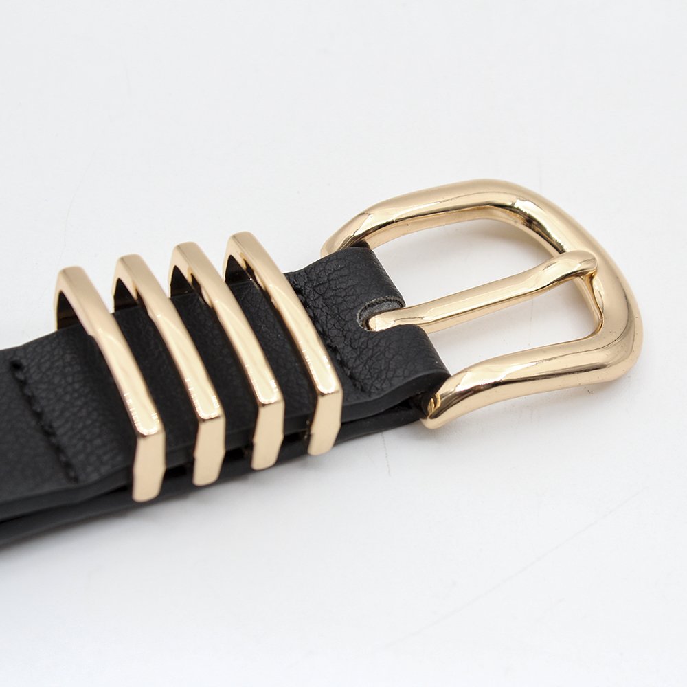 PU fashion custom belt buckle women designer belts