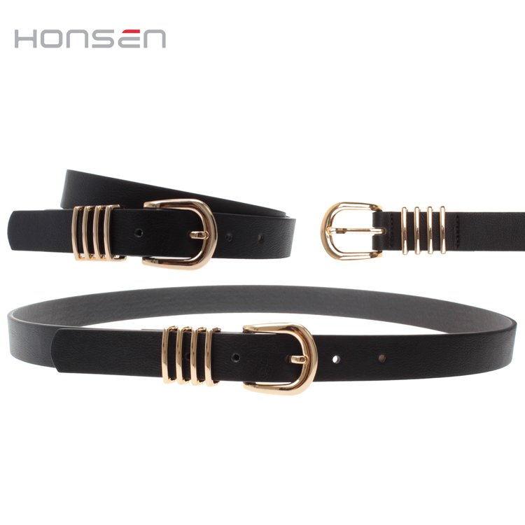 PU fashion custom belt buckle women designer belts