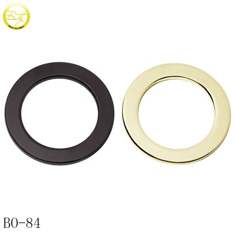 Oem custom engraved name round rings bikini accessory alloy buckle decorative o hardware for underwear