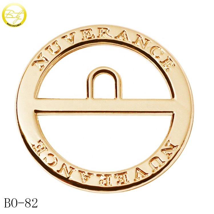 Oem custom engraved name round rings bikini accessory alloy buckle decorative o hardware for underwear
