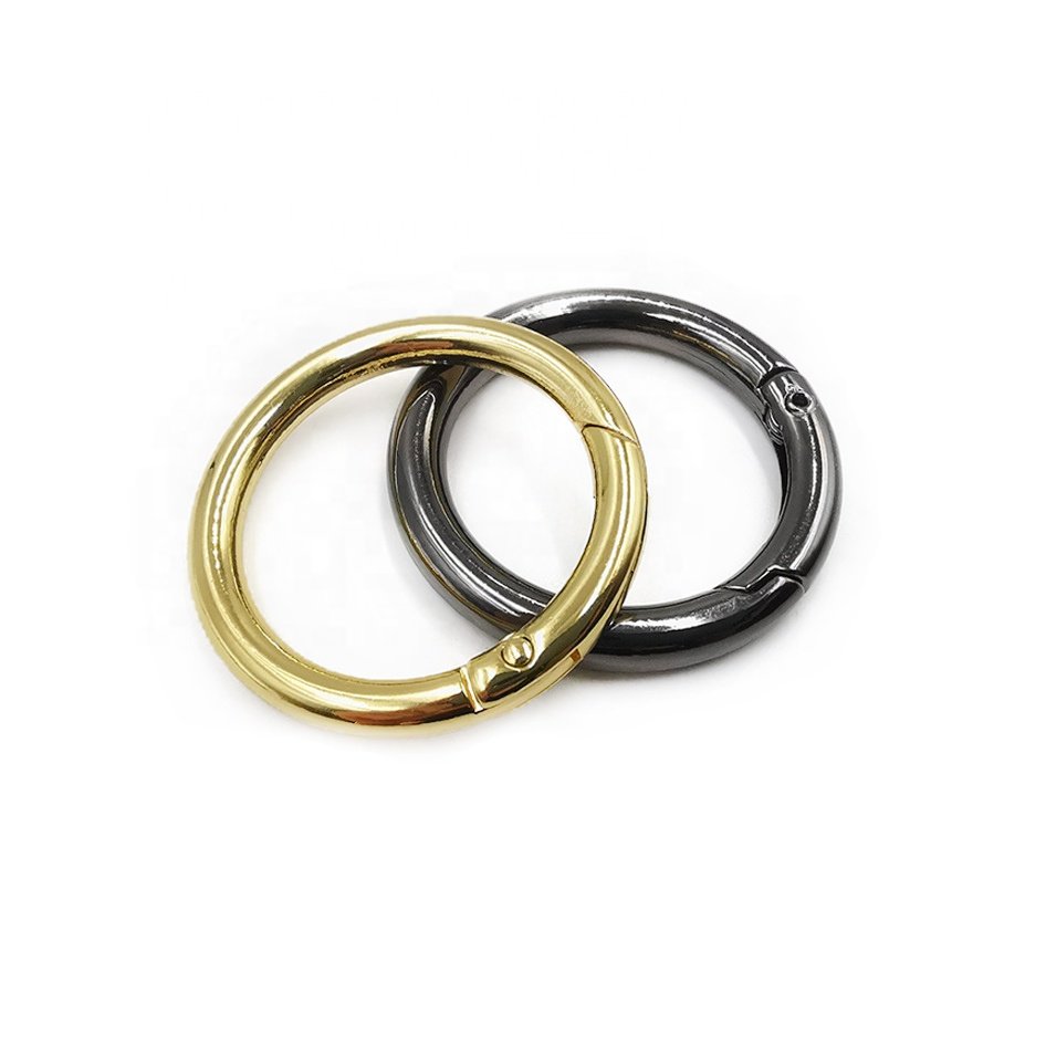 Metal Spring Door O-ring Openable Key Ring Leather Bag Belt Buckle Dog Chain Press Buckle Clip Trigger Suitcase