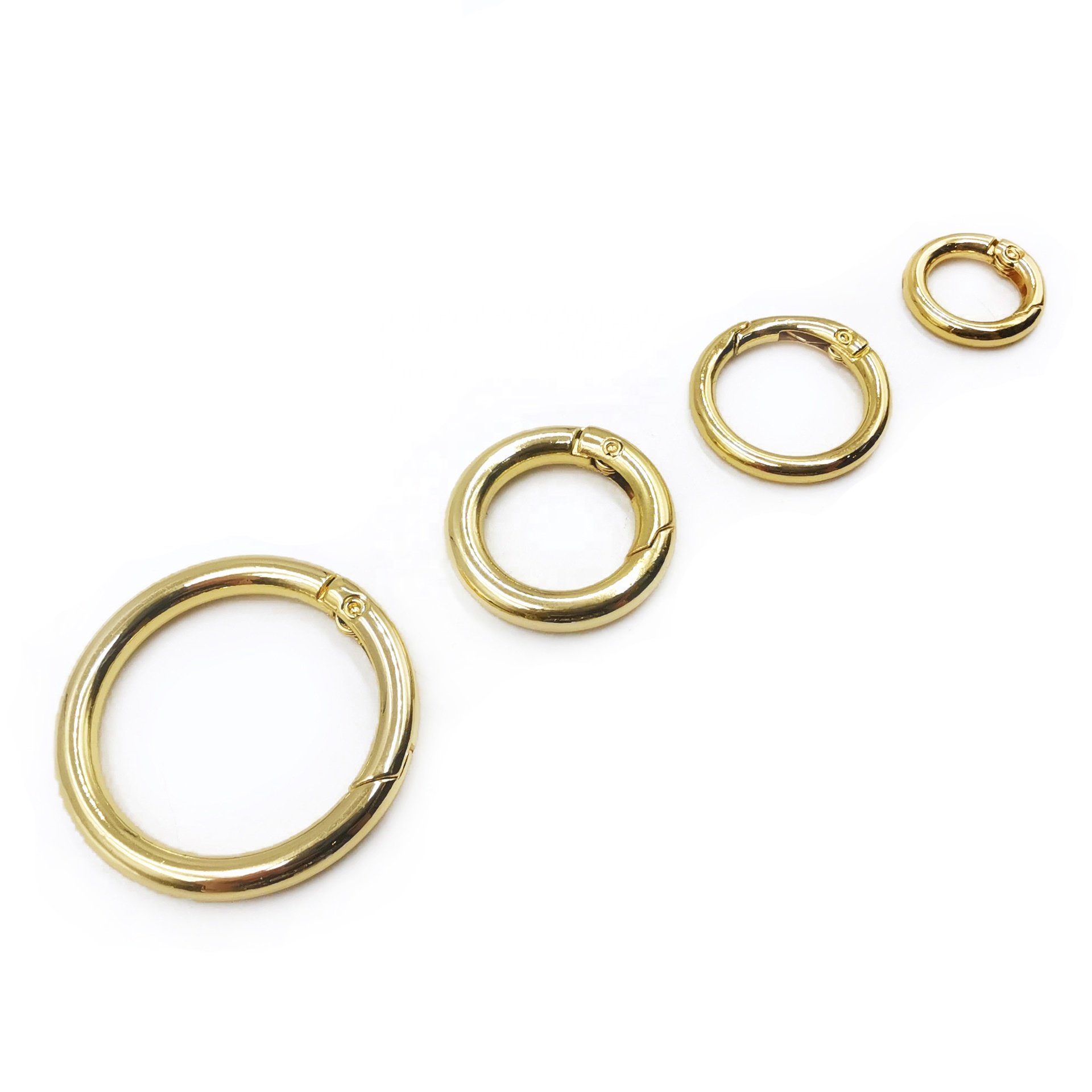 Metal Spring Door O-ring Openable Key Ring Leather Bag Belt Buckle Dog Chain Press Buckle Clip Trigger Suitcase