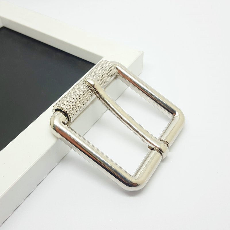 2024 fashion design wholesale custom logo 5cm pin buckles brass electroplated roller belt buckle for belts