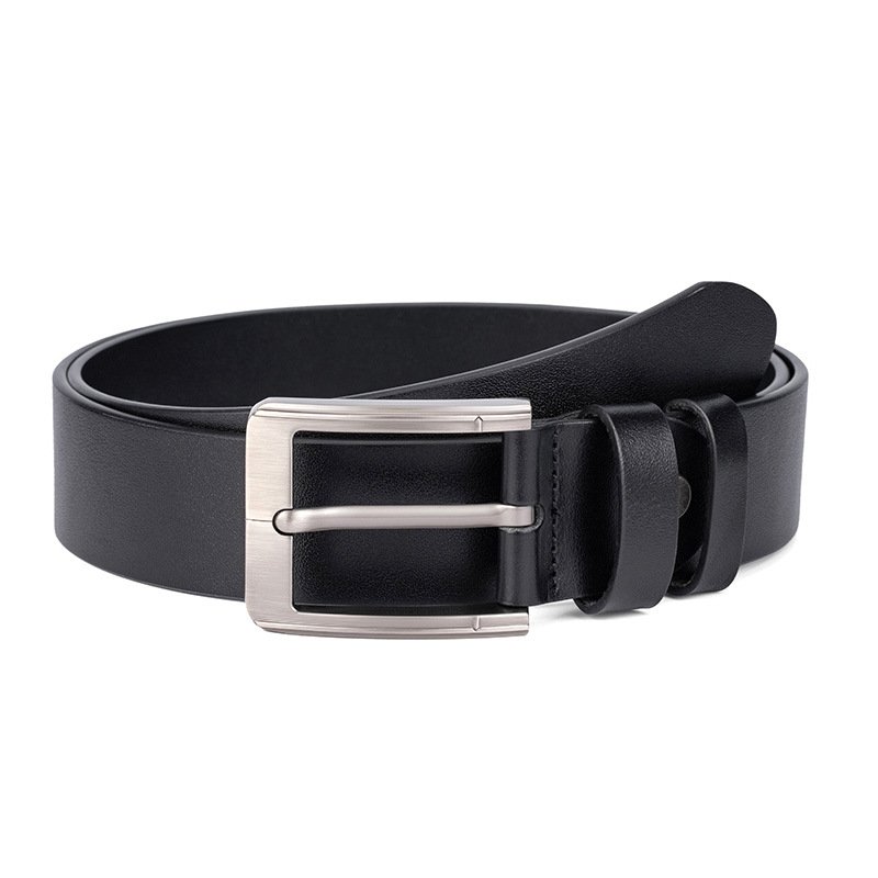 Internet famous top layer cowhide men's leather belt with needle buckle, retro casual real leather pants, belt with high-end fee