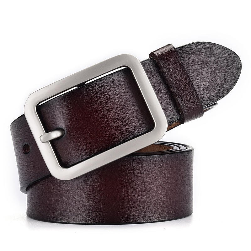 Men's Belt Leather Belt Men Male Genuine Leather Strap Luxury Pin Buckle Casual Men's Cowhide Belt