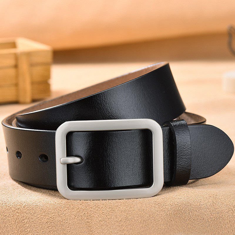 Men's Belt Leather Belt Men Male Genuine Leather Strap Luxury Pin Buckle Casual Men's Cowhide Belt