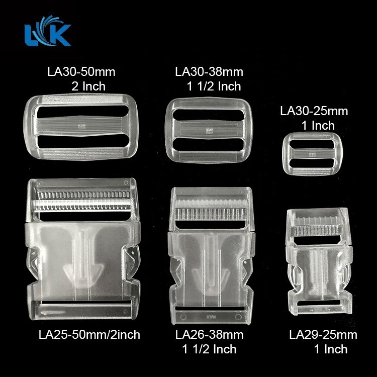 50mm Clear Transparent Plastic Side Release Buckle Trigide Buckles 2 Inch