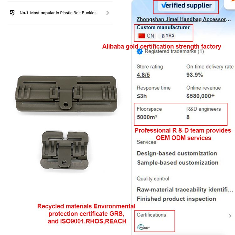 Customized Multi-colored Free Sample Recycled Pom Heavy Duty 38mm Shoulder Belt Molle Clips Vest Tactical Side Release Buckle