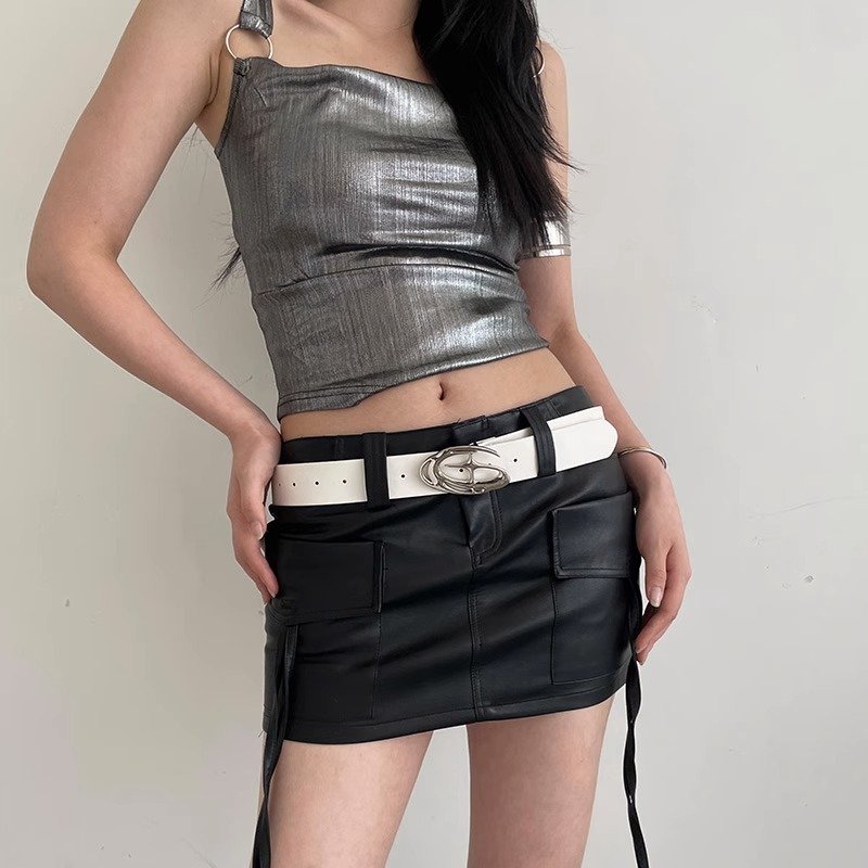 Women's Classic Designer Faux Leather Waist Belt with Black Alloy Buckle for Jeans-Planet Buckle by Ladies
