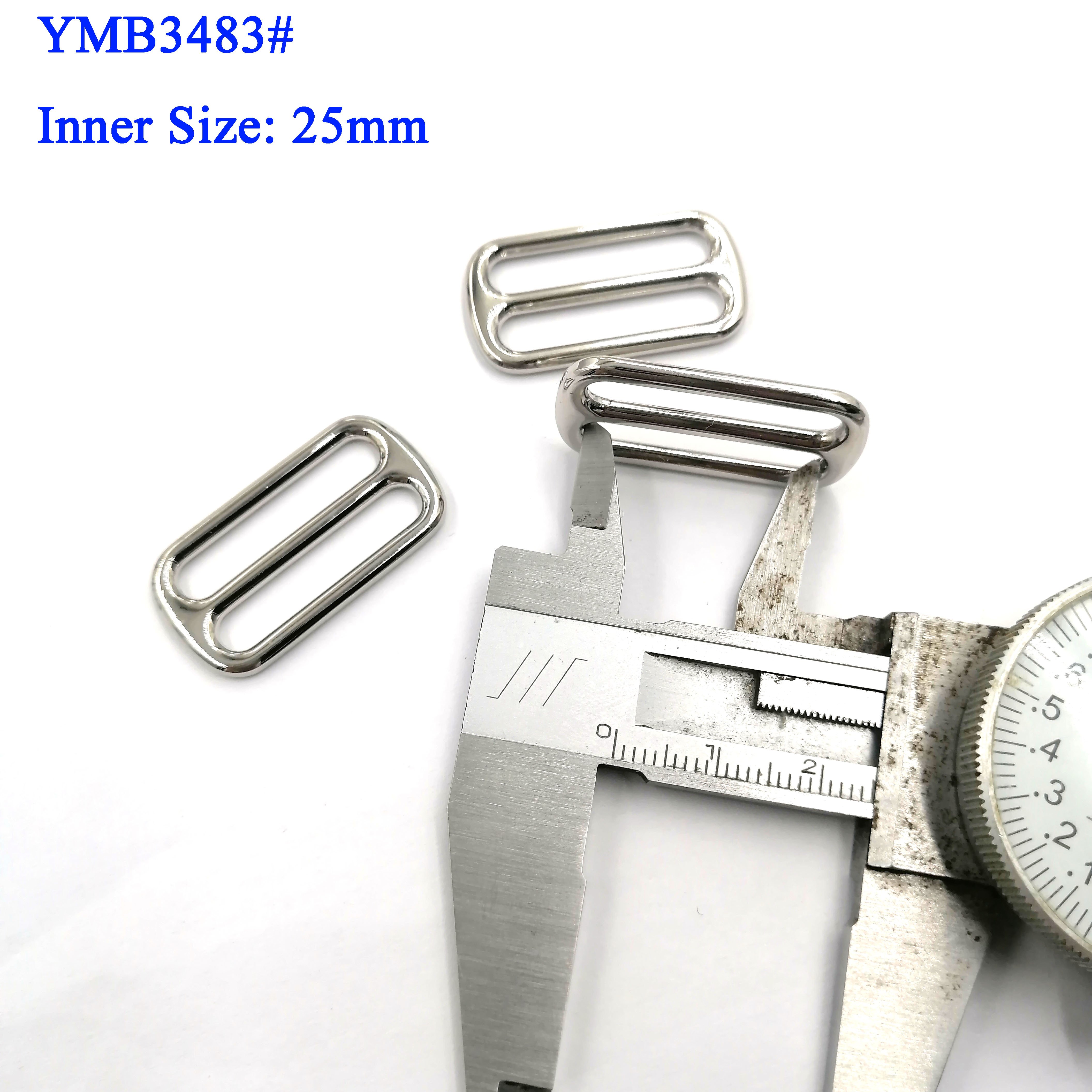 Multi Sizes Tri Glide Slider Buckle Metal Belt Webbing Buckles Rectangle Adjuster Buckle for Bag Strap