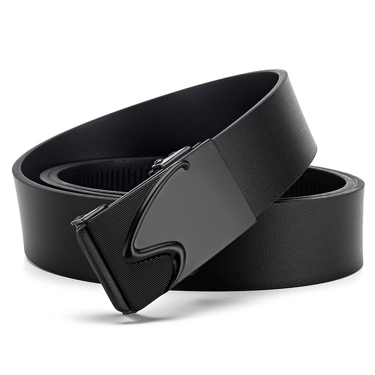 Popular manufacturers direct selling customized jeans belt fashion business men's automatic belt buckle printable logo ratchet b